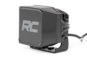 LED Lights - Rough Country - Wide Angle Osram, 3 Inch Series, Pair - Chrome